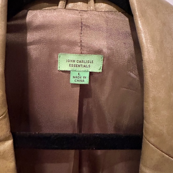 JOHN CARLISLE- Green Leather Jacket- L - Picture 6 of 6